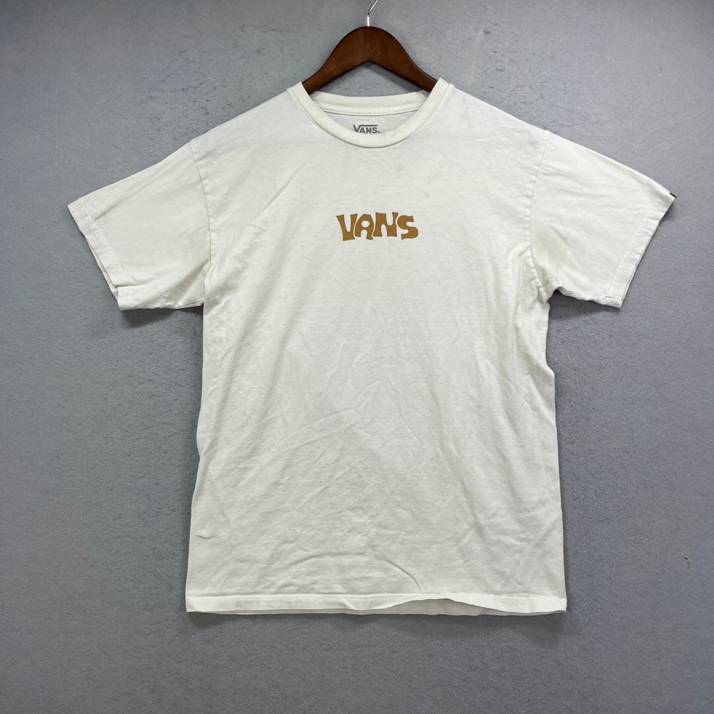 Vans Graphic T Shirt Mens Medium White Broccoli Off The Wall Skater Streetwear